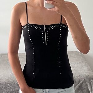 Black Studded Top